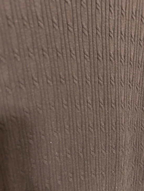 Kim Rogers Chocolate Brown Cotton Cable Knit Button Shoulder Crewneck Sweater L - Picture 11 of 15